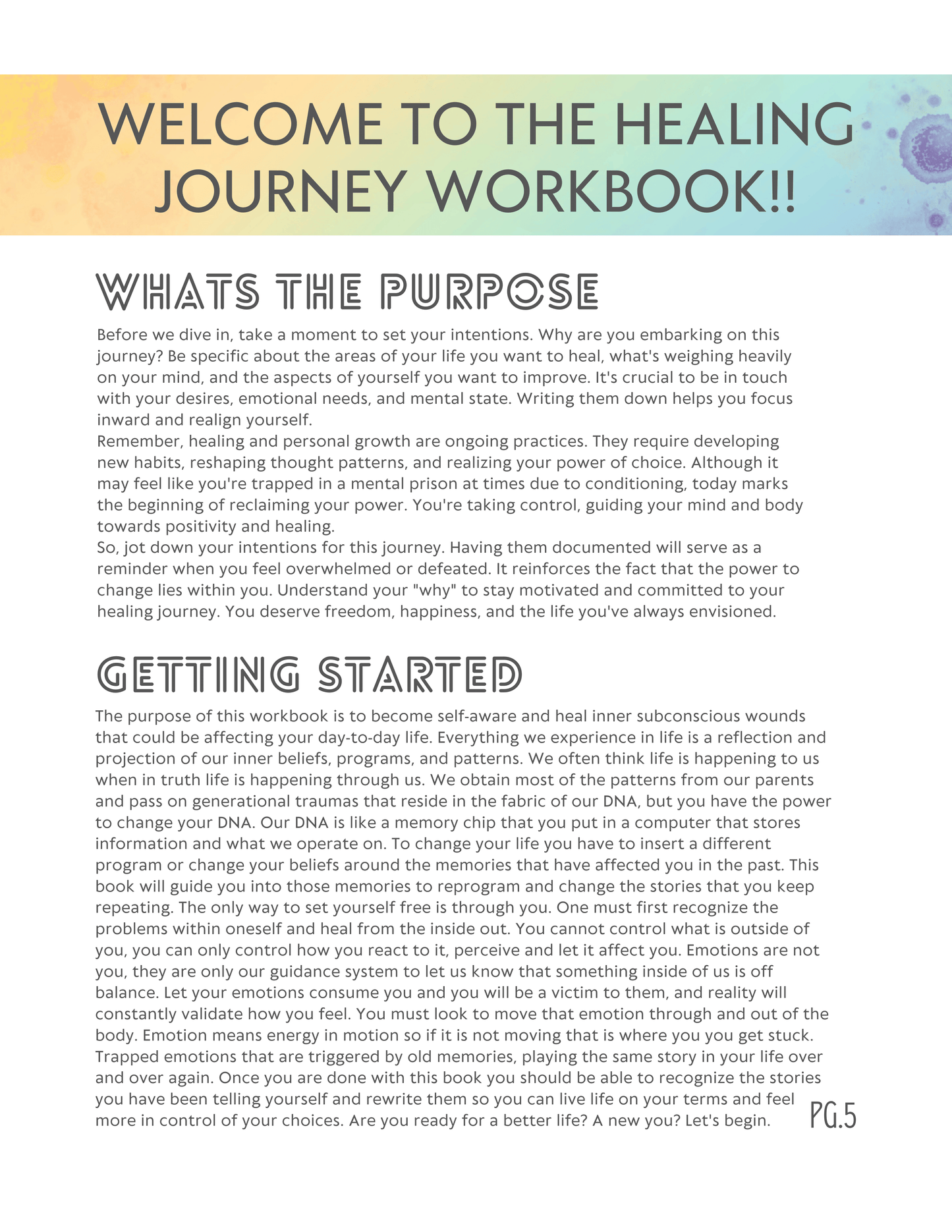 HEALING JOURNEY WORKBOOK BY CYNTHIA BONILLA EBOOK