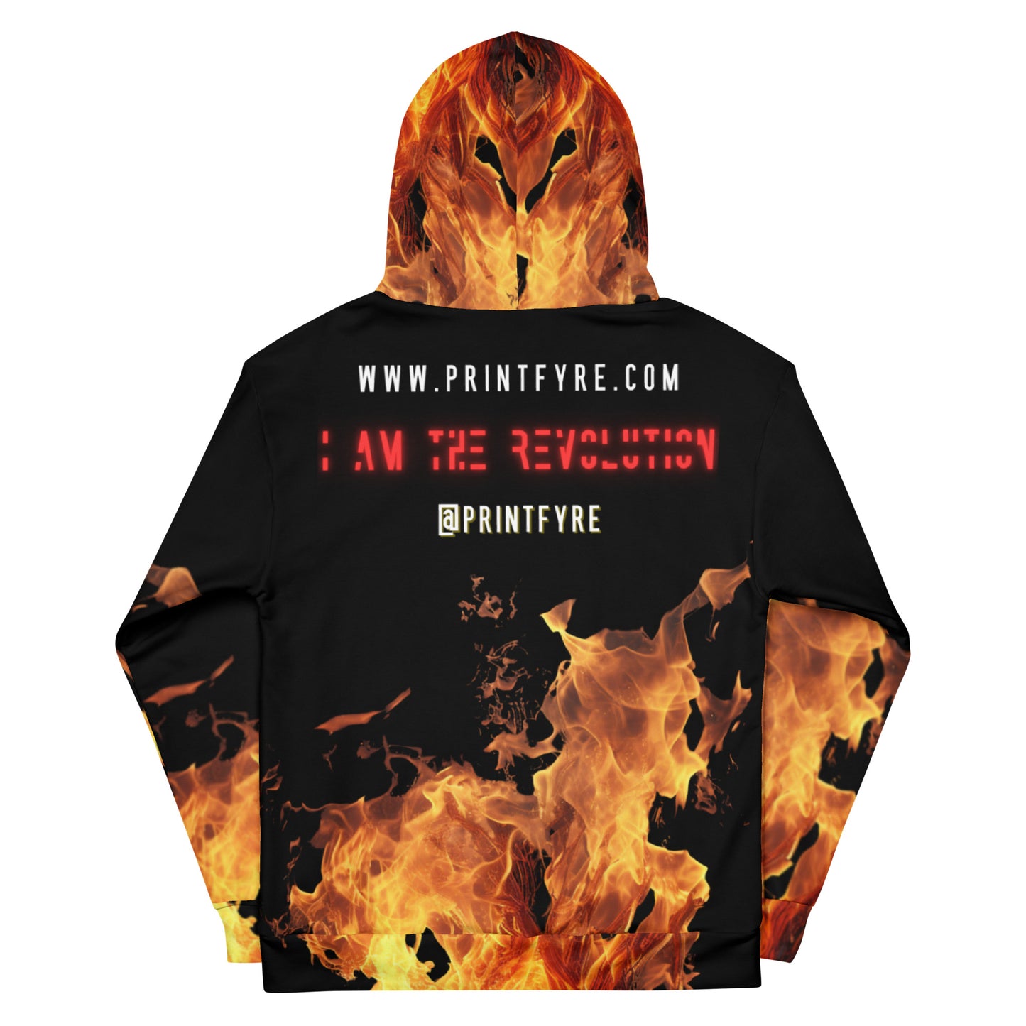 PRINTFYRE BLACK HOODIE POA