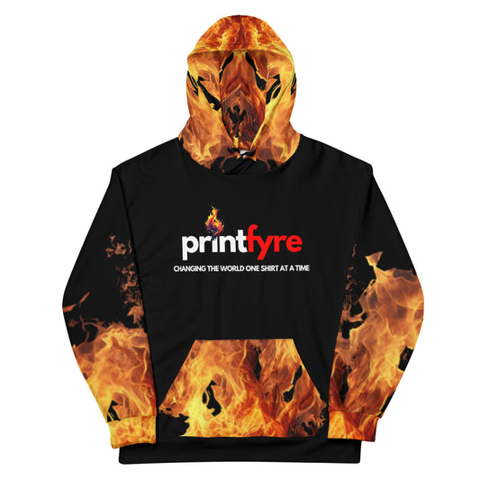 PRINTFYRE BLACK HOODIE POA