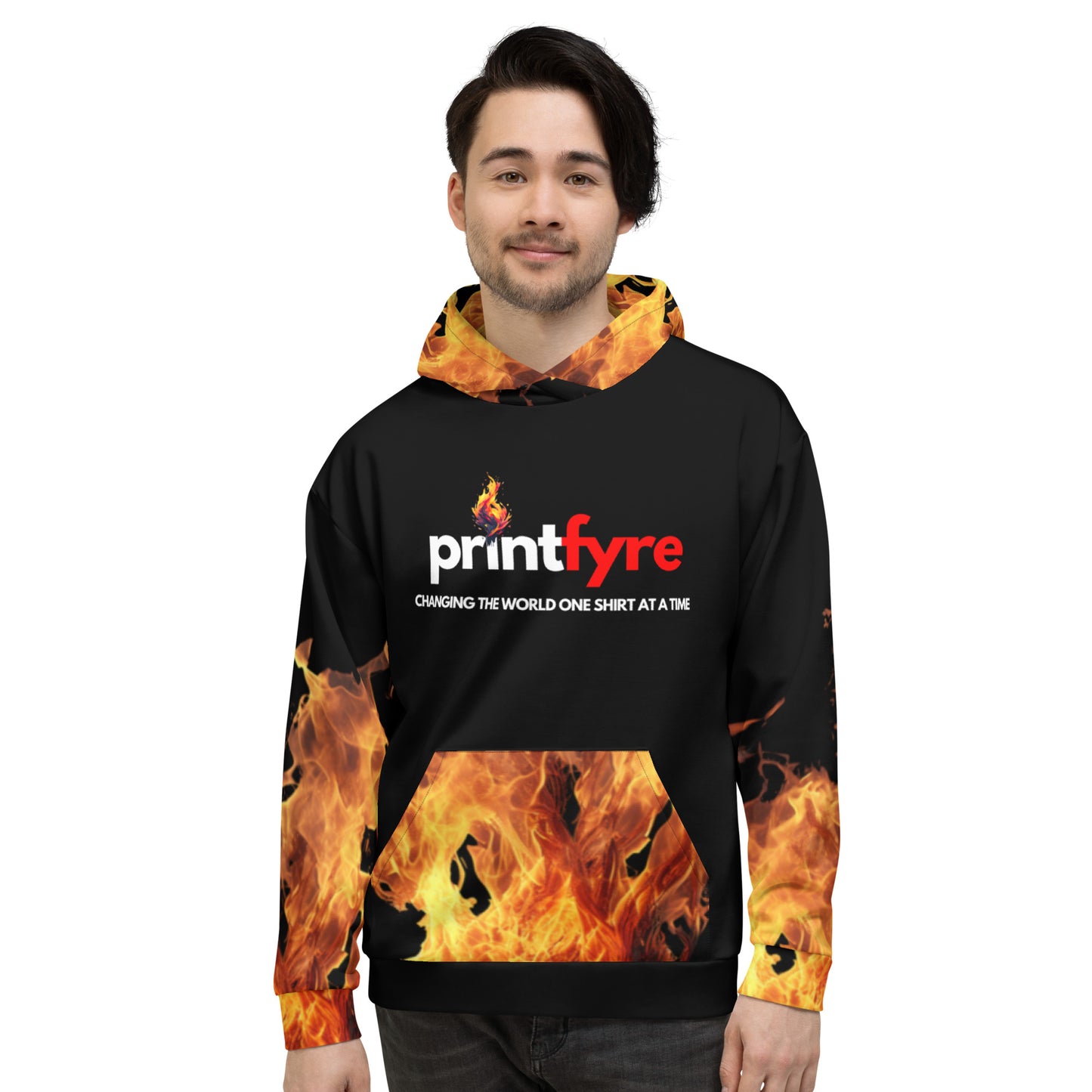 PRINTFYRE BLACK HOODIE POA