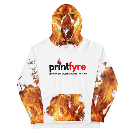 PRINTFYRE WHITE HOODIE POA