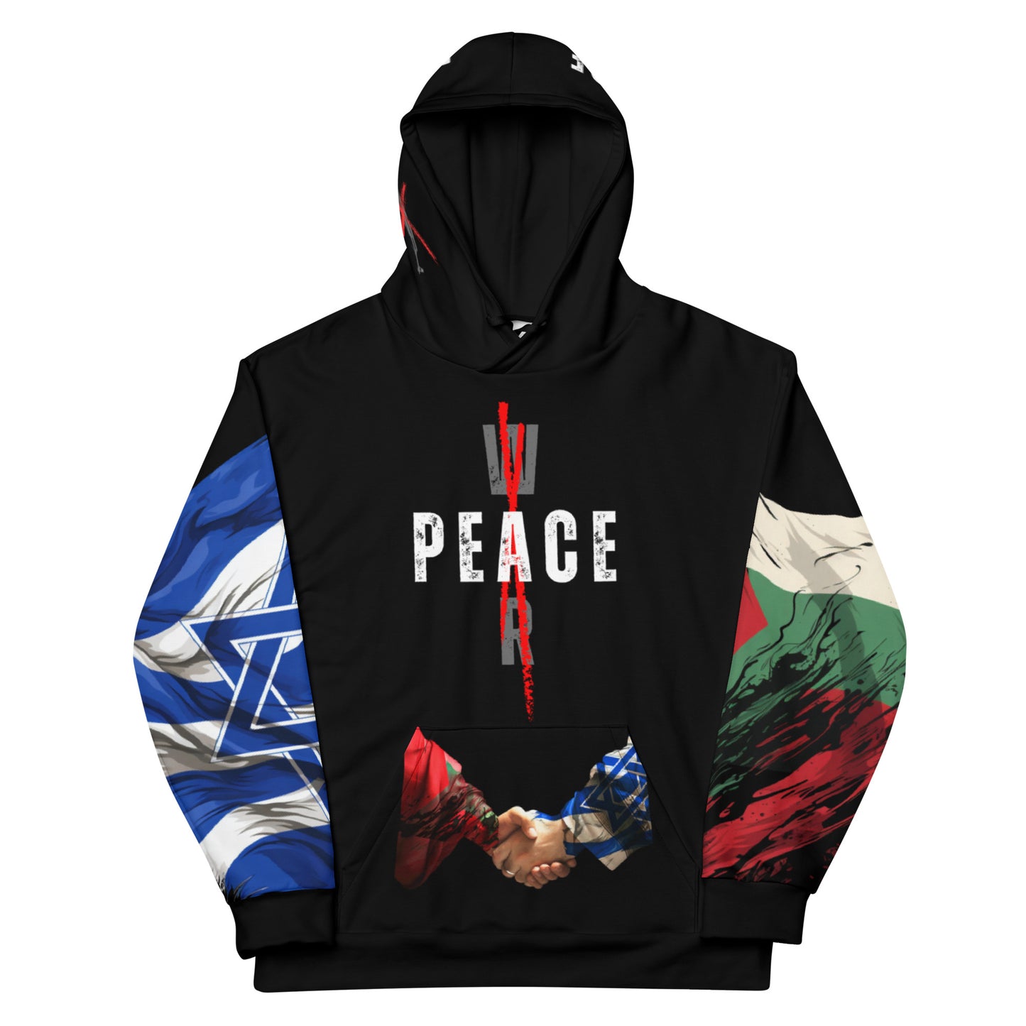 PEACE NOT WAR HANDSHAKE HOODIE