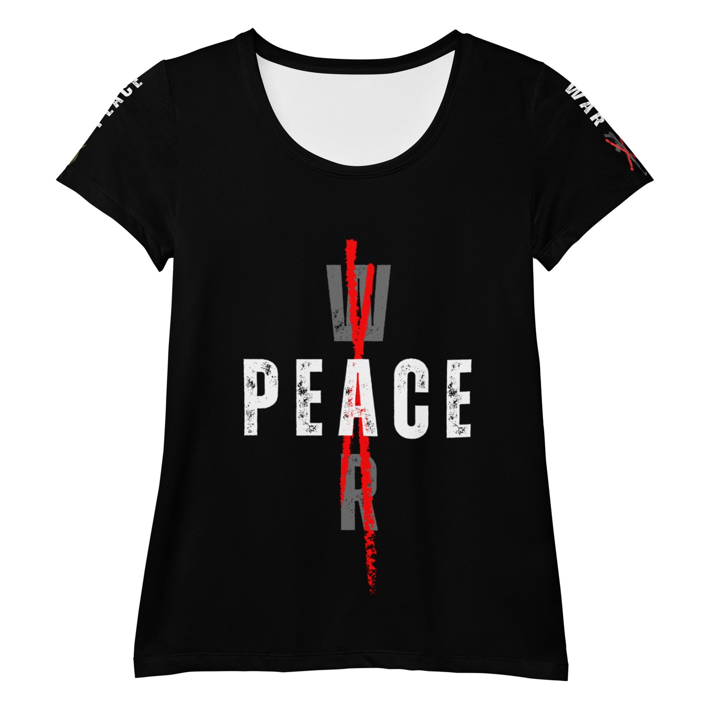 Peace not War Print Women's Athletic T-shirt