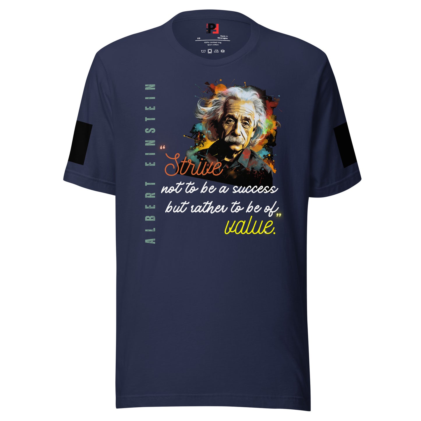 Einstein strive for value shirt